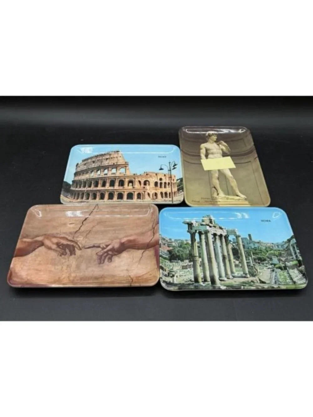 Mebel Italy Melamine Tray 4 Roma Florence David Creation Of Adam Colosseum Forum